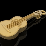  Guitar pendant music jewelry 3d print model  3d model for 3d printers