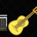Modelo 3d de Guitarra colgante de música de la joyería de la impresión 3d de la modelo para impresoras 3d