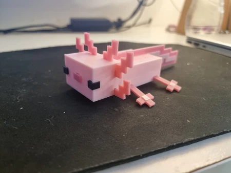 Modelo 3d de Axolotl de minecraft para impresoras 3d