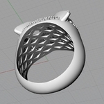 Modelo 3d de Búho anillo de la joyería anillo con piedras de impresión 3d de la modelo para impresoras 3d