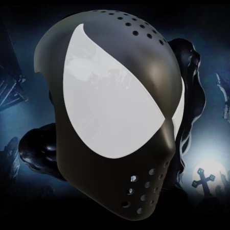  Ultimate symbiote spider-man inspired face shell  3d model for 3d printers