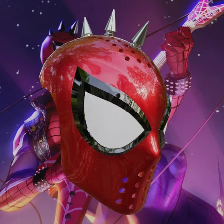  Spider-punk v2 inspired face shell  3d model for 3d printers