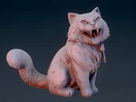  Angry cat  3d model for 3d printers