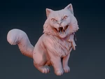  Angry cat  3d model for 3d printers