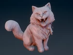 Modelo 3d de Gato enojado para impresoras 3d