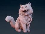  Angry cat  3d model for 3d printers