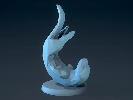  Low poly otters  3d model for 3d printers