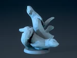  Low poly otters  3d model for 3d printers
