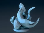  Low poly otters  3d model for 3d printers