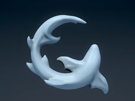   shark 2  3d model for 3d printers