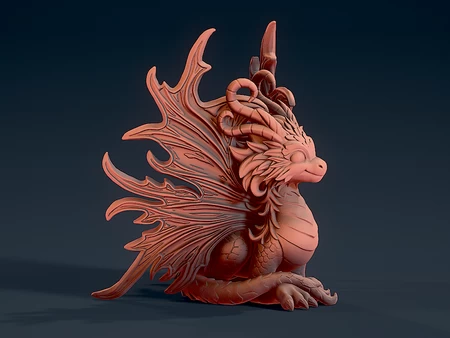  Cute dragon 3  3d model for 3d printers