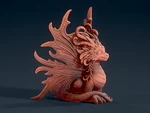 Modelo 3d de Lindo dragón 3 para impresoras 3d