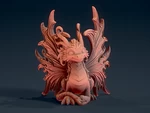 Modelo 3d de Lindo dragón 3 para impresoras 3d
