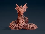 Modelo 3d de Basilisco de malla para impresoras 3d