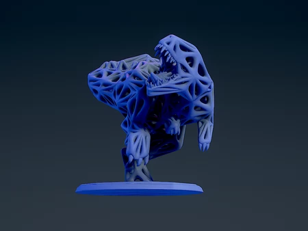 Modelo 3d de Raptor de malla para impresoras 3d