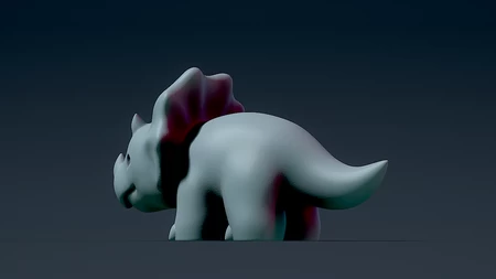   cute triceratops  3d model for 3d printers