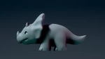   cute triceratops  3d model for 3d printers