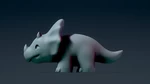 Modelo 3d de  lindos triceratops para impresoras 3d