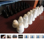  Lord of the rings chess set (solid pieces)  3d model for 3d printers