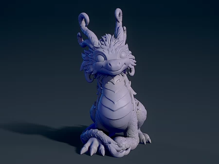 Modelo 3d de Lindo dragón 1 para impresoras 3d