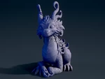 Modelo 3d de Lindo dragón 1 para impresoras 3d
