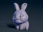  Cute rabbit  3d model for 3d printers