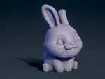  Cute rabbit  3d model for 3d printers