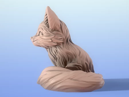  Cute fox 1  3d model for 3d printers