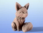  Cute fox 1  3d model for 3d printers