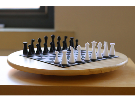  Multi-color modern chess set  3d model for 3d printers