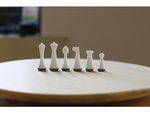  Multi-color modern chess set  3d model for 3d printers