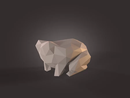   low poly frog  3d model for 3d printers