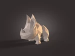  Low_poly_rhino  3d model for 3d printers