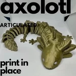 Modelo 3d de Axolotl articulado v2 para impresoras 3d