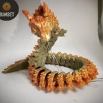  Articulated flame dragon  3d model for 3d printers
