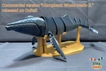  Flexi humpback whale - new type(print-in-place)  3d model for 3d printers