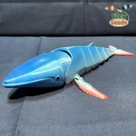 Modelo 3d de Ballena jorobada flexi (impresión en el lugar) para impresoras 3d