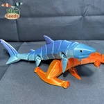  Flexi tiger shark (print-in-place)  3d model for 3d printers