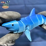  Flexi tiger shark (print-in-place)  3d model for 3d printers