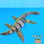  Flexi plesiosaurus(print-in-placeiosaurus)  3d model for 3d printers