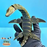  Flexi plesiosaurus(print-in-placeiosaurus)  3d model for 3d printers