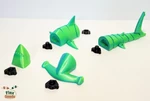  Flexi shark & hammerhead set  3d model for 3d printers
