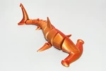  Flexi hammerhead shark(print-in-place)  3d model for 3d printers