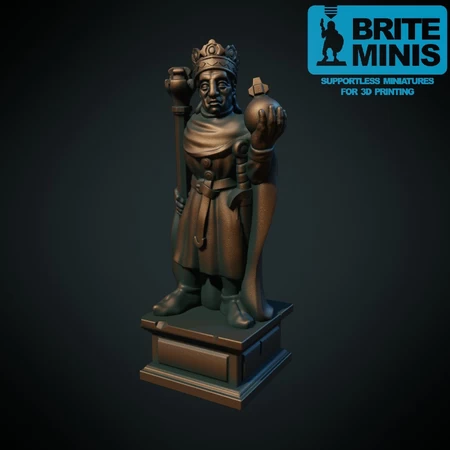  King statue (supportless, fdm-friendly)  3d model for 3d printers