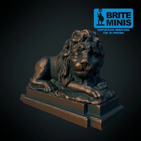 Lion statue (Supportless, FDM-friendly)