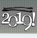 Modelo 3d de 2019 víspera de año nuevo tonto gafas (con doble extrusor opción) para impresoras 3d