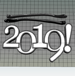  2019 new year eve silly glasses (with dual extruder option)  3d model for 3d printers