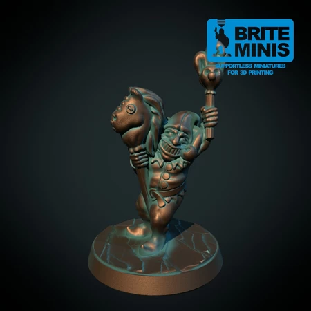 Goblin jester 28mm (supportless, FDM friendly)