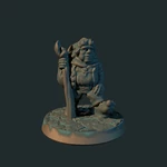  Halfling wanderer 28mm (supportless, fdm friendly)  3d model for 3d printers