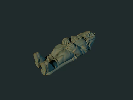   sleeping vampire (supportless, fdm friendly  3d model for 3d printers